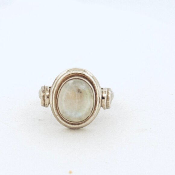 Designer Jewelry - Vintage Estate Sterling Silver 925 Moonstone Ring Size 8.5 NB India 8.5g
